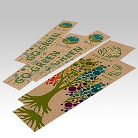 Custom-printed, wholesale brown kraft bookmarks from 麻豆社区
